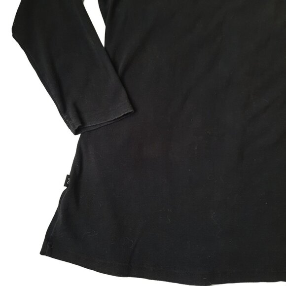 Boho Goth Fairy Top Size M Black Multicolor Embroidered Long Sleeve Hip Length - Picture 7 of 7